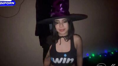 Latina witch Bellanixx's servant gets double stuffed in witch POV